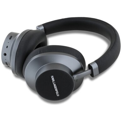 Bluetooth ausinės black KARL LAGERFELD ANC / ENC Saffiano Metal Logo KLBHP73PSACKMK 1