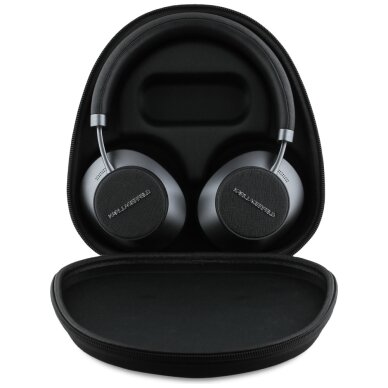 Bluetooth ausinės black KARL LAGERFELD ANC / ENC Saffiano Metal Logo KLBHP73PSACKMK 3