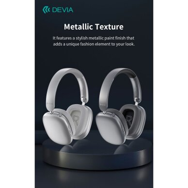 Bluetooth ausinės dark grey Devia EarBass Pro2 ANC EM035 4