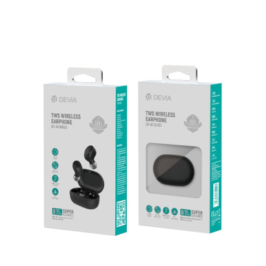 Bluetooth ausinės juodos Devia TWS Joy A6 EM406 4