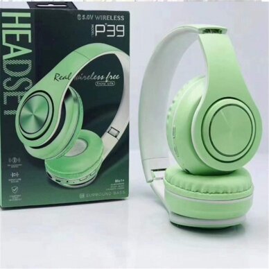 Bluetooth ausinės mėtos spalvos P39 30179 7