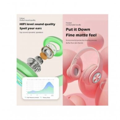 Bluetooth ausinės mėtos spalvos P39 30179 5