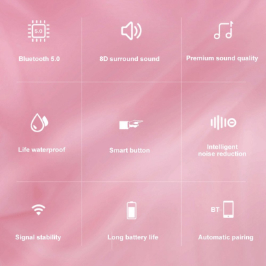 Bluetooth ausinės mėtos spalvos P68 30185 8