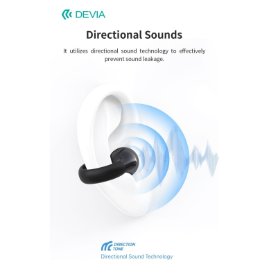 Bluetooth ausinės purple Devia OWS Pro2 Clip-on EM402 5