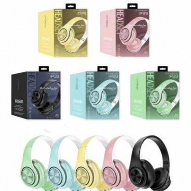 Bluetooth ausinės rausvos P39 30179 6