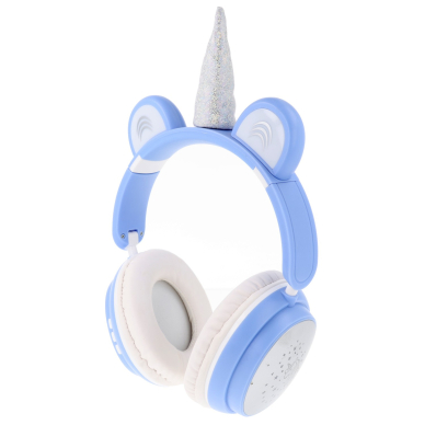Bluetooth ausinės UNICORN LED mėlynos PG-86 30201