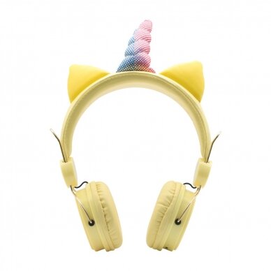 Bluetooth ausinės VIENARAGIS geltonos AH-805 30205 1
