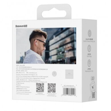 Bluetooth ausinės white Baseus Bowie E3 NGTW080002 2