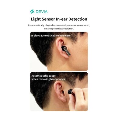 Bluetooth ausinės white Devia ANC TWS Ultra1 EM031 3