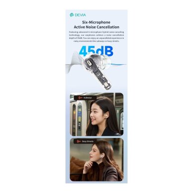 Bluetooth ausinės white Devia ANC TWS Ultra1 EM031 7