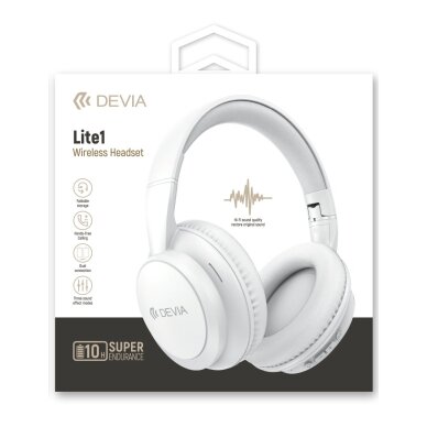 Bluetooth ausinės white DEVIA Lite1 JH-820 3