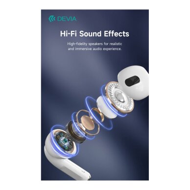 Bluetooth ausinės white Devia TWS Airbuds Pods3 EM410 6