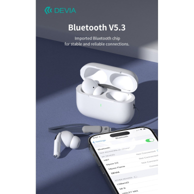 Bluetooth ausinės white Devia TWS Airbuds Pro2 EM058 5 Bluetooth ausinės white Devia TWS Airbuds Pro2 EM058 5