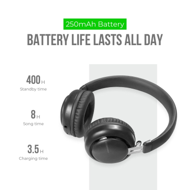 Bluetooth ausinės XO BE10 juodos 6