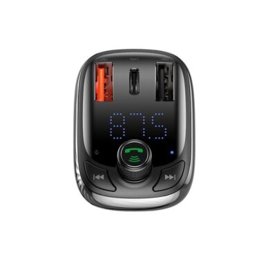 Bluetooth FM moduliatorius-kroviklis BASEUS 2XUSB + TYPE-C CCMT000101 2