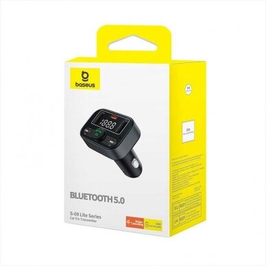 Bluetooth FM moduliatorius-kroviklis Baseus x2USB + TYPE-C C10762200113-00 5