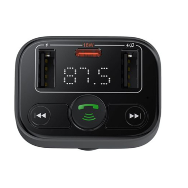 Bluetooth FM moduliatorius-kroviklis Baseus x2USB + TYPE-C C10762300113-00 1