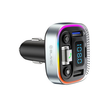 Bluetooth FM moduliatorius-kroviklis black BLAVEC TR-04 QC3.0 18W PD 30W 2xUSB-A + USB-C TFMFTR04-B 1