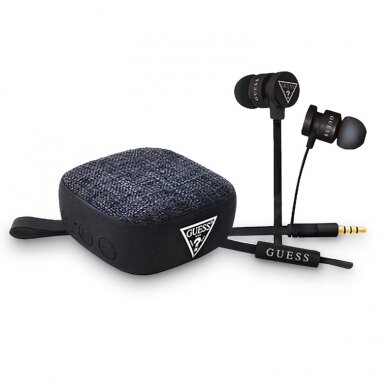Bluetooth garsiakalbis + ausinės GUESS juoda GUBPERSPBK
