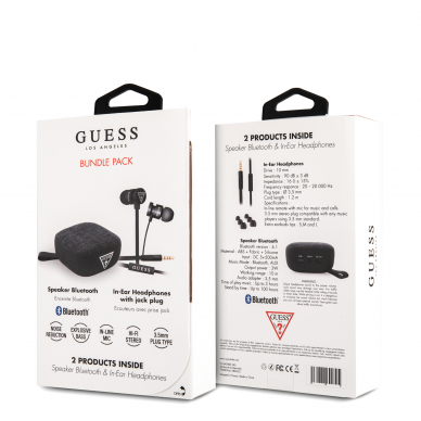 Bluetooth garsiakalbis + ausinės GUESS juoda GUBPERSPBK 1