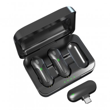 Bluetooth prisegamas mikrofonas 2 in 1 TYPE-C DEVIA 2