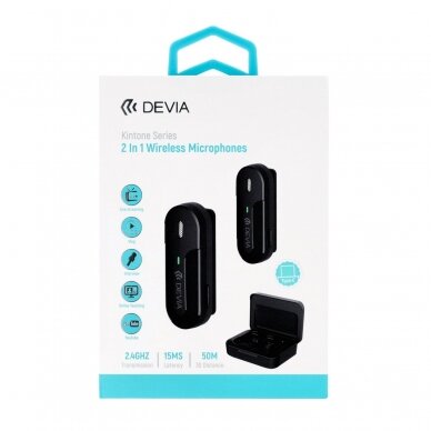Bluetooth prisegamas mikrofonas 2 in 1 TYPE-C DEVIA 11