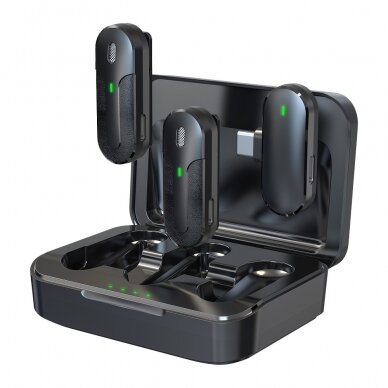 Bluetooth prisegamas mikrofonas 2 in 1 TYPE-C DEVIA 12