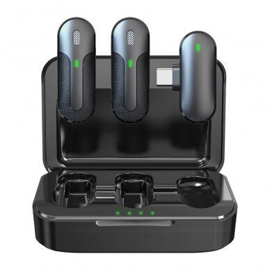 Bluetooth prisegamas mikrofonas 2 in 1 TYPE-C DEVIA 15