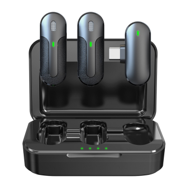 Bluetooth prisegamas mikrofonas 2 in 1 TYPE-C DEVIA 15