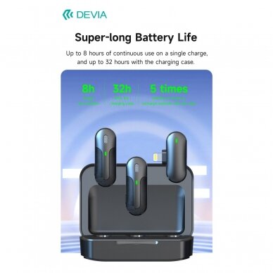 Bluetooth prisegamas mikrofonas 2 in 1 TYPE-C DEVIA 7