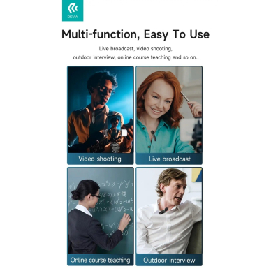 Bluetooth prisegamas mikrofonas Kintone TYPE-C DEVIA 3 Bluetooth prisegamas mikrofonas Kintone TYPE-C DEVIA 3