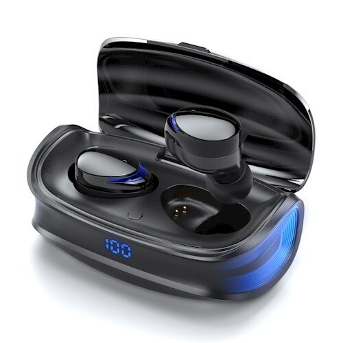 Bluetooth ausinės juodos Devia TWS A9 GAME EM408 1