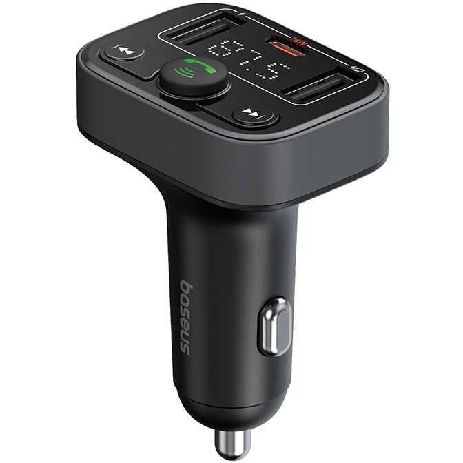 Bluetooth FM moduliatorius-kroviklis Baseus x2USB + TYPE-C C10762200113-00 2