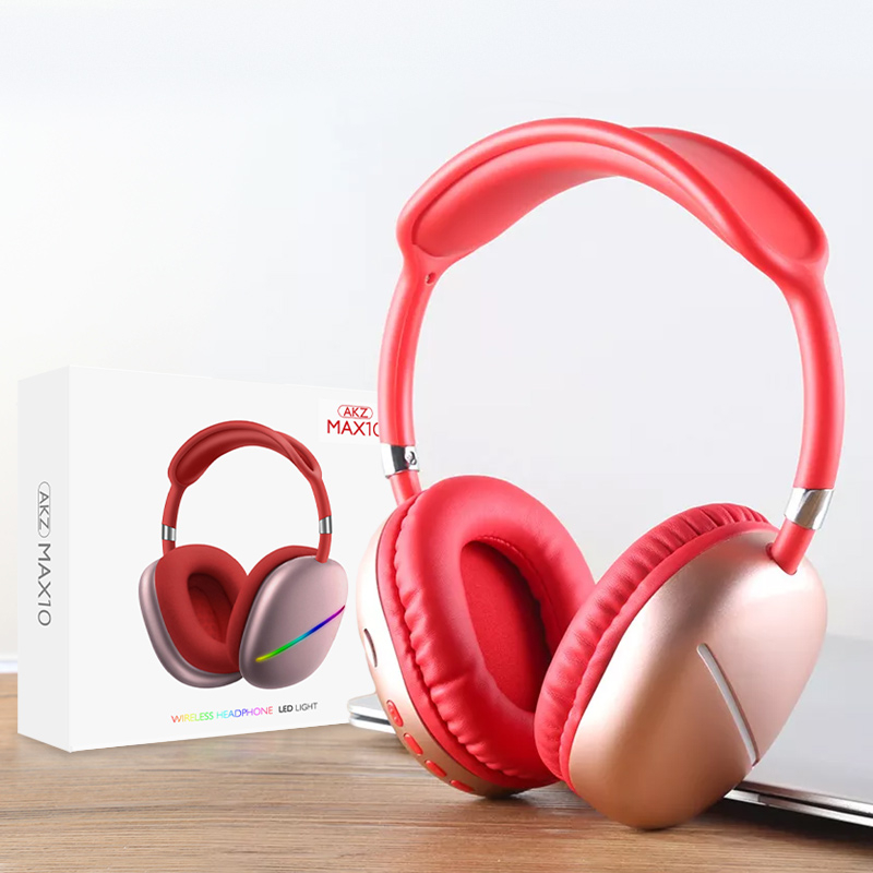 Bluetooth ausinės AKZ MAX10 rausvos 30208 Bluetooth ausinės AKZ MAX10 rausvos 30208