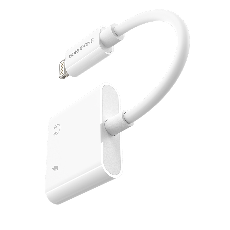 Borofone lightning šakotuvas adapteris į 2x lightning BV11 baltas 6 Borofone lightning šakotuvas adapteris į 2x lightning BV11 baltas 6