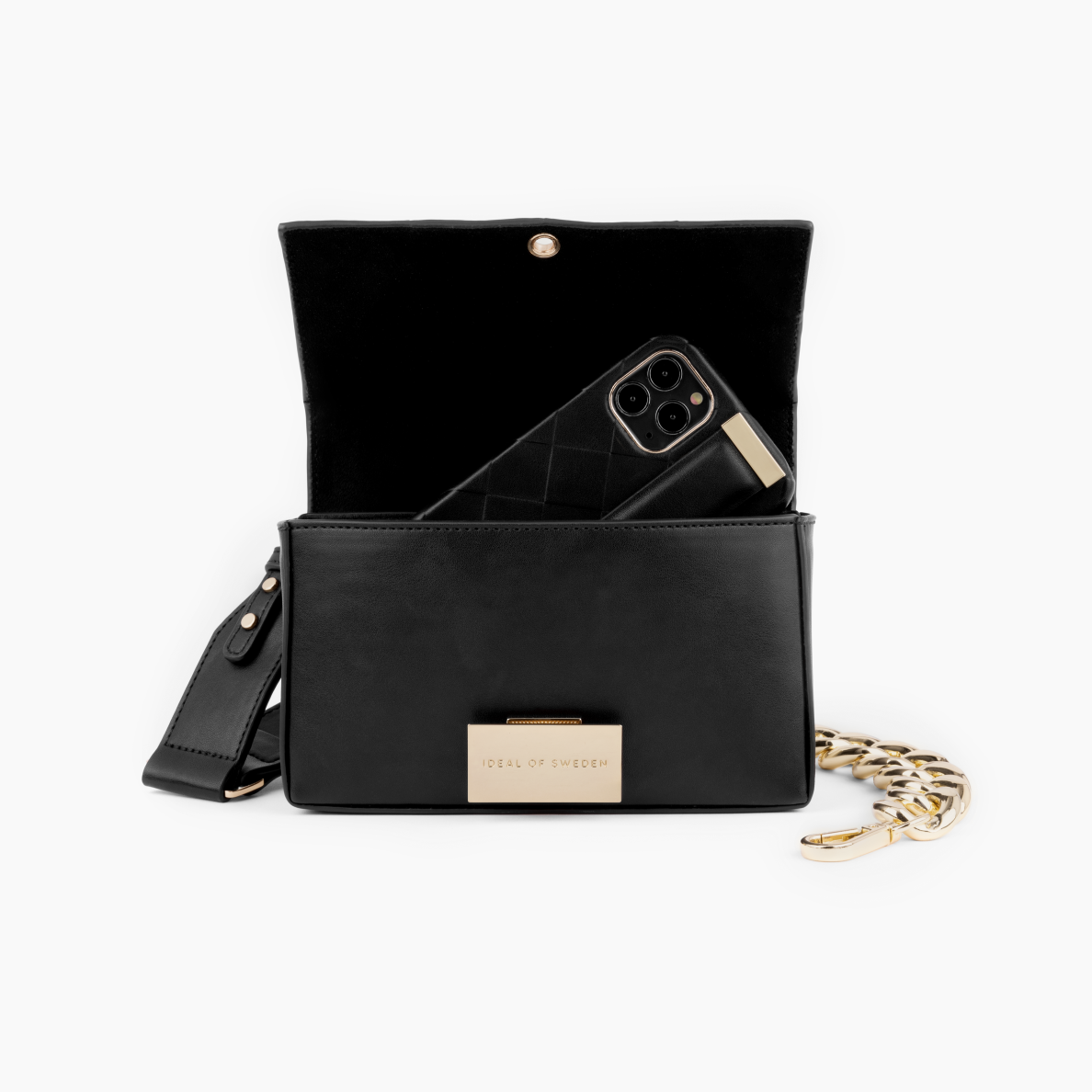 Braided Crossbody iDeal Of Sweden Bag Smooth Noir 1