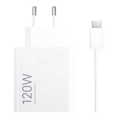 Buitinis įkroviklis su laidu XIAOMI 120W HyperCharge Combo USB to Type-C 6A white MDY-14-EE