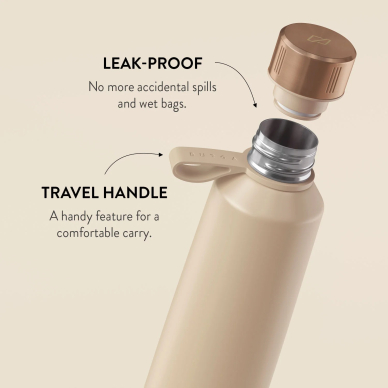 BURGA Water Bottle - Tan 500 ml 1