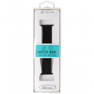 Devia Deluxe black apyrankė Braided Nylon Apple Watch 38/40/41/42 mm 2