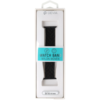 Devia Deluxe black apyrankė Braided Nylon Apple Watch 42/44/45/46/49 mm 2