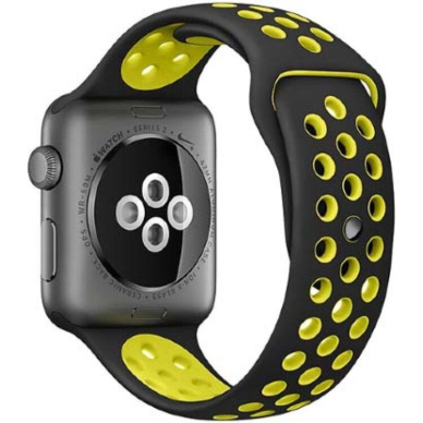 Devia Sport 2 juoda+geltona apyrankė Apple Watch 38/40/41/42 mm 1