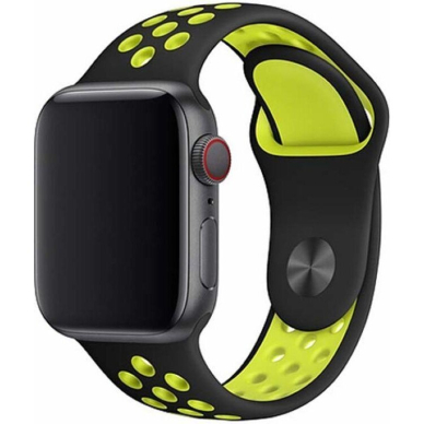 Devia Sport 2 juoda+geltona apyrankė Apple Watch 38/40/41/42 mm