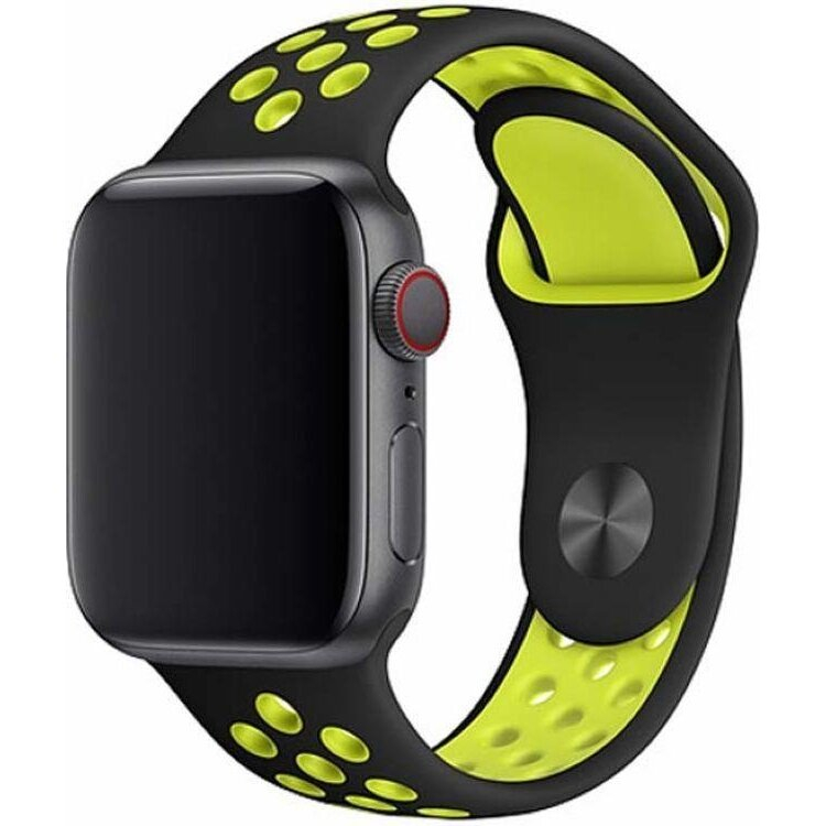 Devia Sport 2 juoda+geltona apyrankė Apple Watch 38/40/41/42 mm