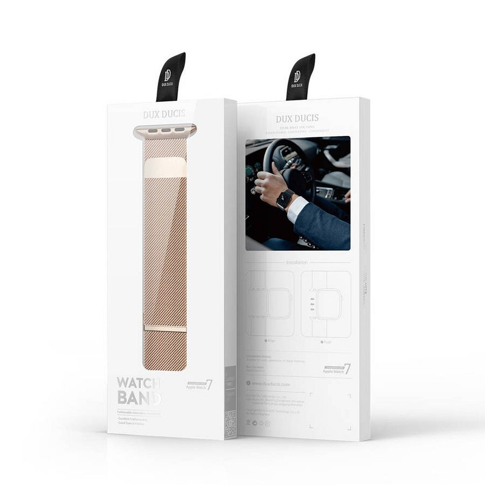 DUX DUCIS Milanese stainless steel magnetic apyrankė Apple Watch Gold 38/40/41/42 mm 9