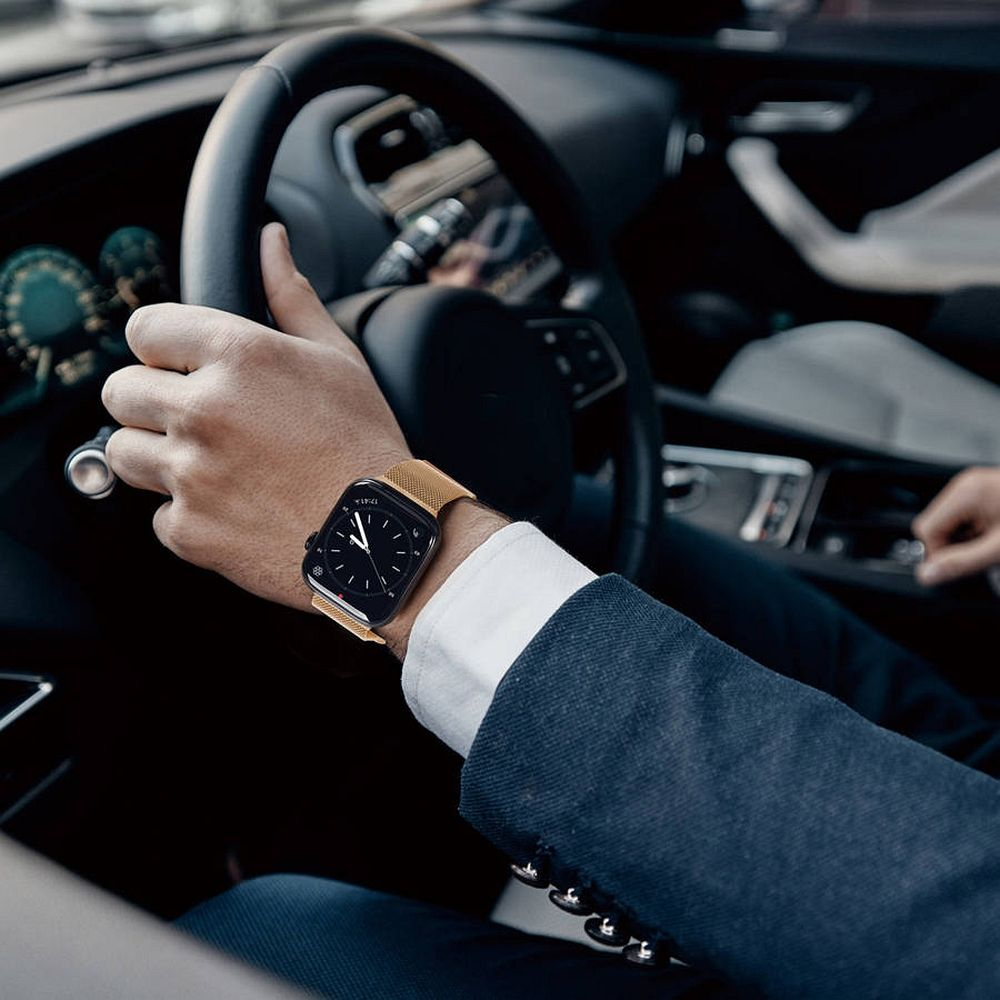 DUX DUCIS Milanese stainless steel magnetic apyrankė Apple Watch Gold 38/40/41/42 mm 5