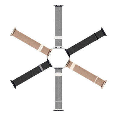 DUX DUCIS Milanese stainless steel magnetic apyrankė Apple Watch Silver 38/40/41/42 mm 1