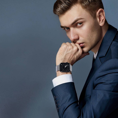 DUX DUCIS Milanese stainless steel magnetic apyrankė Apple Watch Silver 38/40/41/42 mm 8