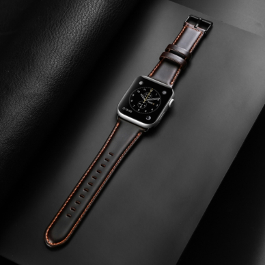DUX DUCIS odinė apyrankė Apple Watch coffee 42/44/45/46/49 mm 3