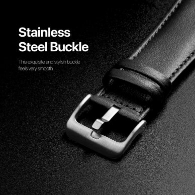 DUX DUCIS YS leather apyrankė Apple Watch 38/40/41mm black 4
