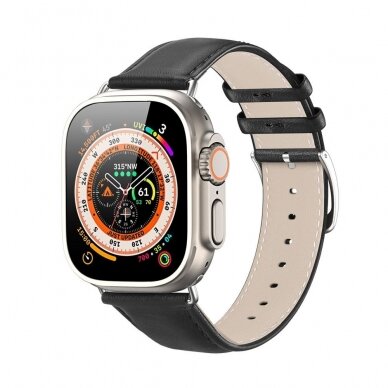 DUX DUCIS YS leather apyrankė Apple Watch Black 38/40/41/42 mm